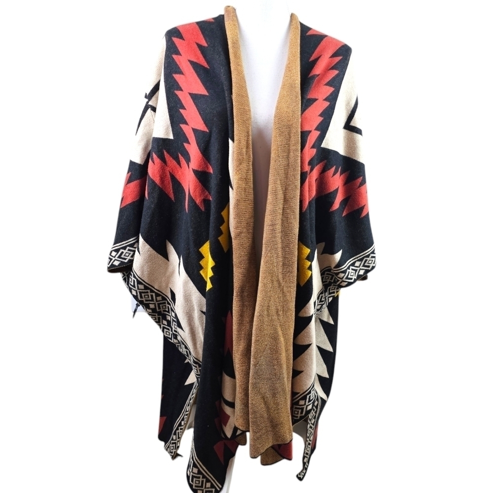 Indigo Thread Company Tribal Print Knit Duster Coat in One Size Fits Most